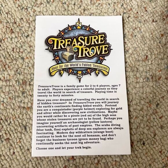 Treasure Trove Board Game – Hunt for the World’s Fabled Treasures - Picture 2 of 12